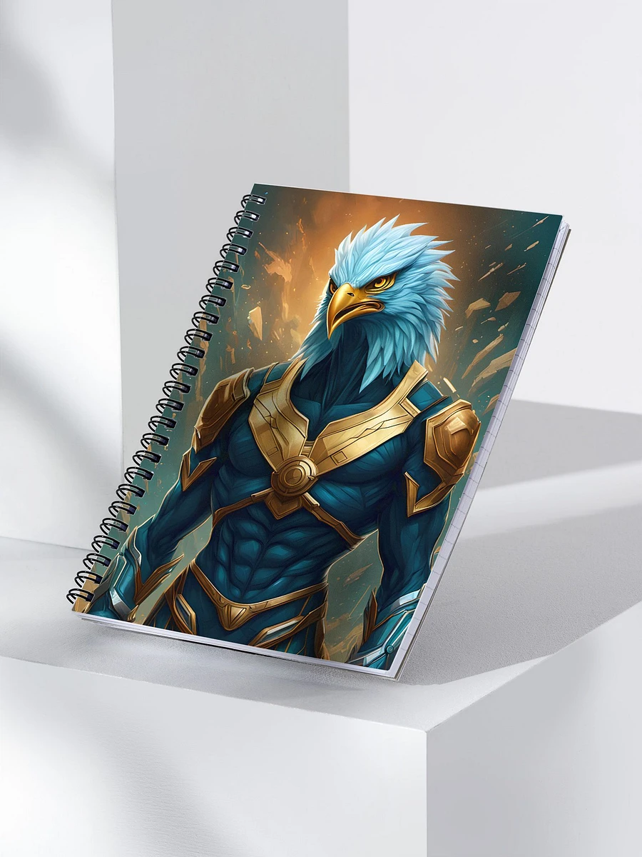 Superhero Bald Eagle, AI Art, Spiral Notebook 03 product image (3)