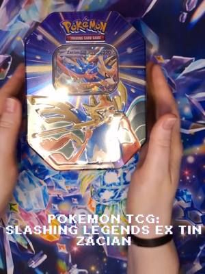 Slashing Legends EX Tin - Zacian Did I do good? • • • Check out my Socials  • Twitch • Discord • Twitter • IG • Snapchat • TikTok • Link in bio • • • *Ignore*Hashtags* #blacklacepanda #twitch #twitchclip #twitchaffiliate #twitchstreamer #irishstreamer #smallstreamer #gaming #gamingcommunity #ireland #irish #fyp #foryou #foryoupage #pokemon #pokemontcg #pokemoncards #cosplay #anime #destinedrivals #fullartcard #illustrationrare #cardpull #rare 