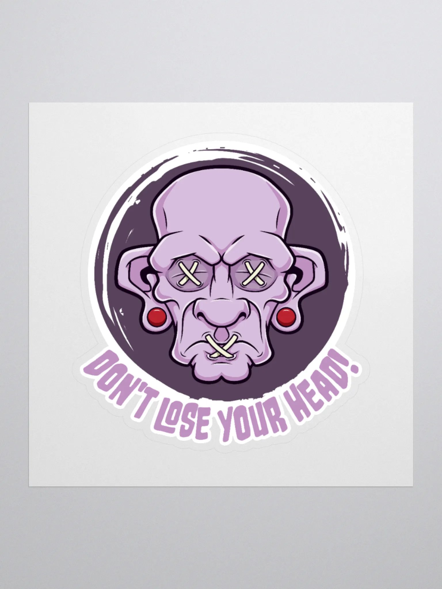 Don't Lose Your Head Retro Sticker product image (1)