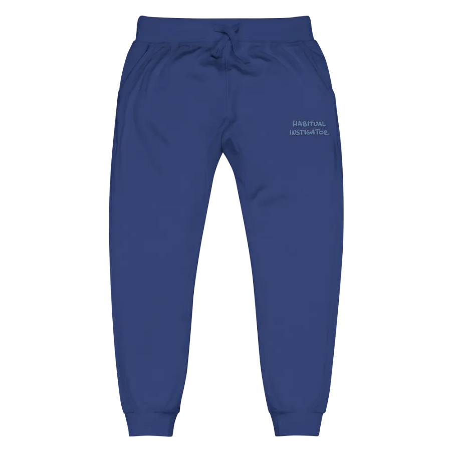 HABITUAL INSTIGATOR (electric design) embroidered fleece joggers product image (14)