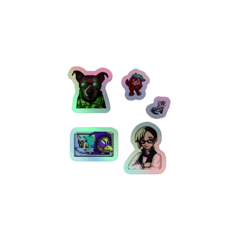 RR Pixels Sticker Sheet - Holographic Edition product image (1)