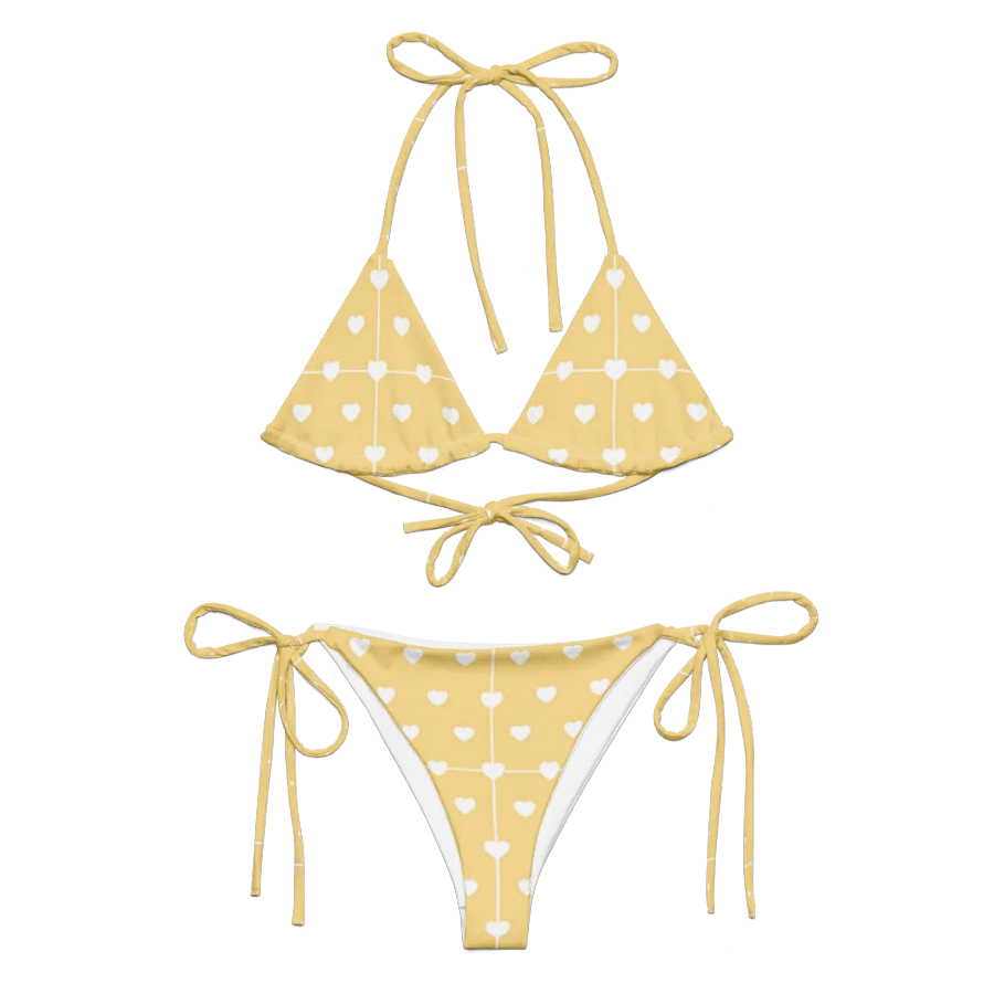 Pastel Heart Seamless Pattern String Bikini - v2 product image (1)