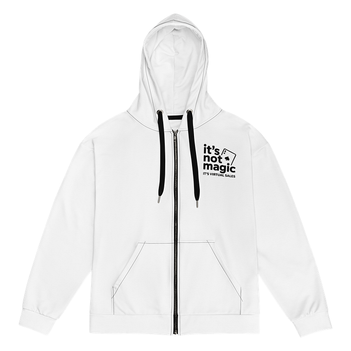 "It’s Not Magic" Zip Hoodie – Anime Edition (White) product image (1)