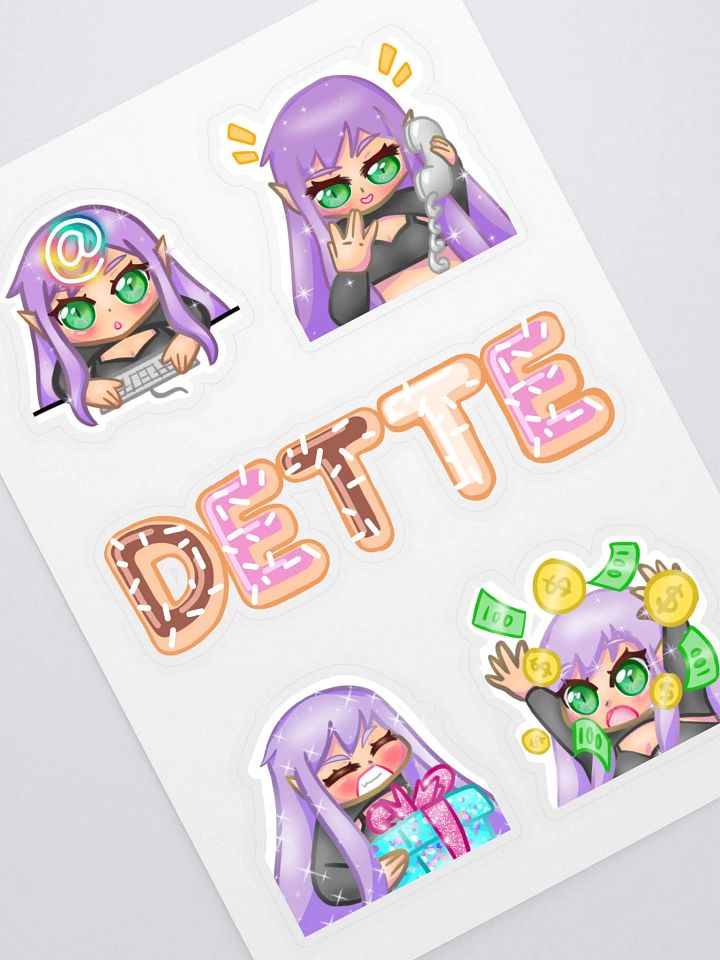 Dette S Emotes Sticker Sheet product image (1)