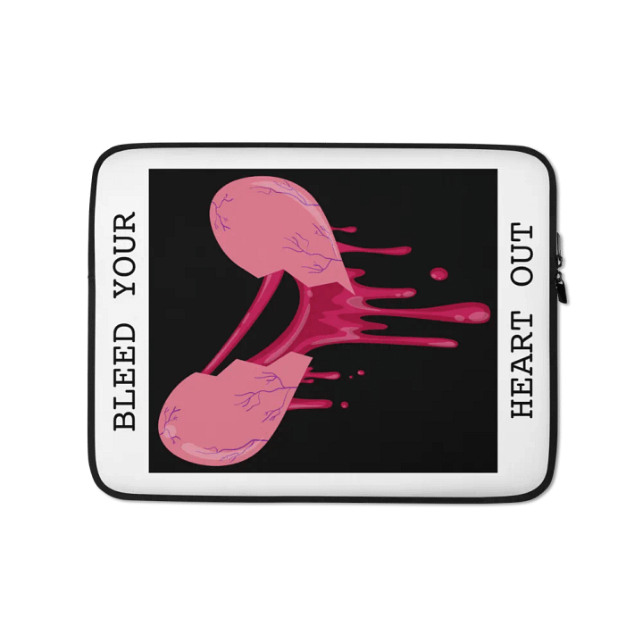 Bleed Your Heart Out Laptop Bag (Digital) product image (1)