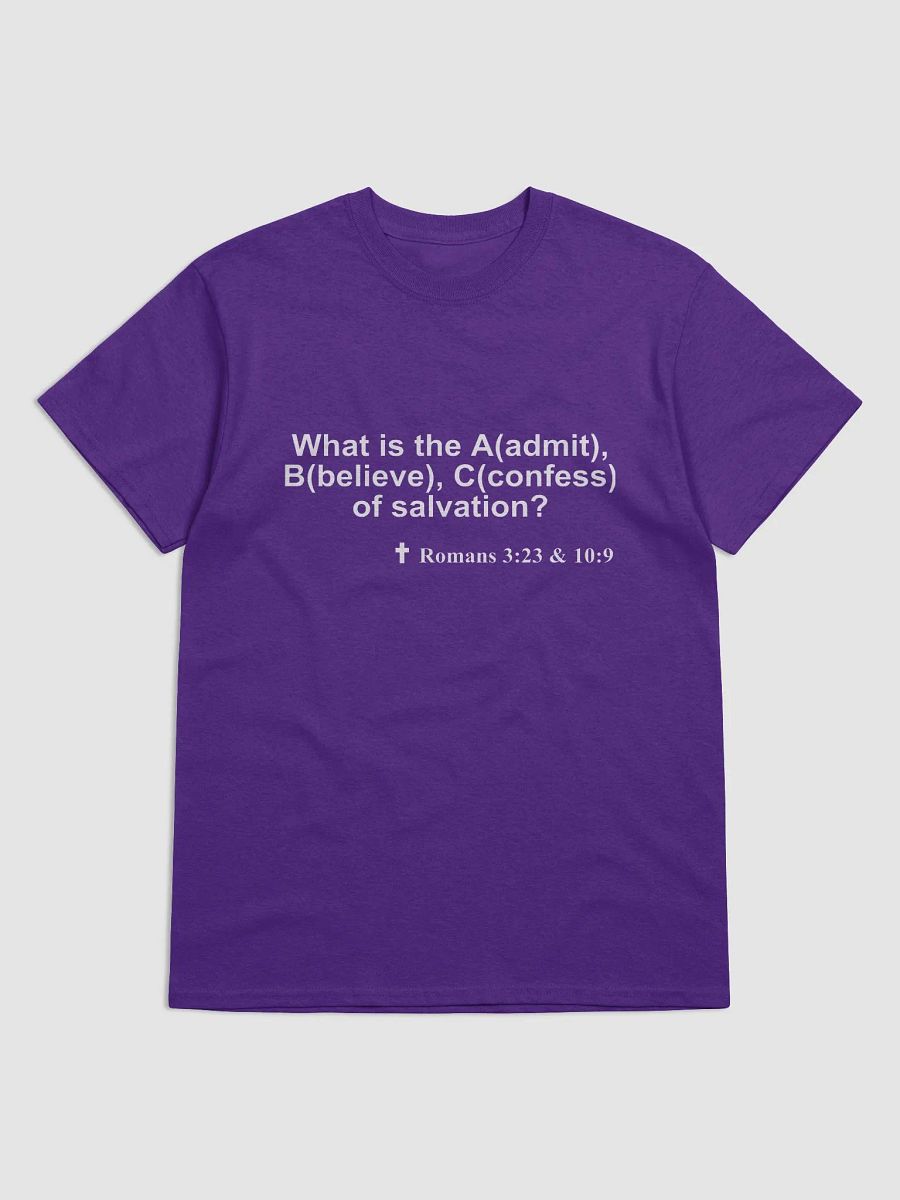A Christian T-shirt to prompt spiritual conversations: What does the Bible say about Salvation? product image (7)
