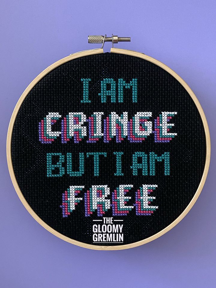 Cringe But Free - Cross Stitch Pattern product image (1)