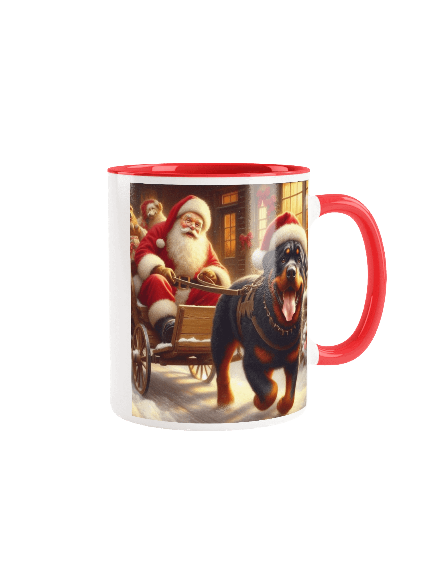 Santa's Rottweiler Sleigh Mug product image (2)