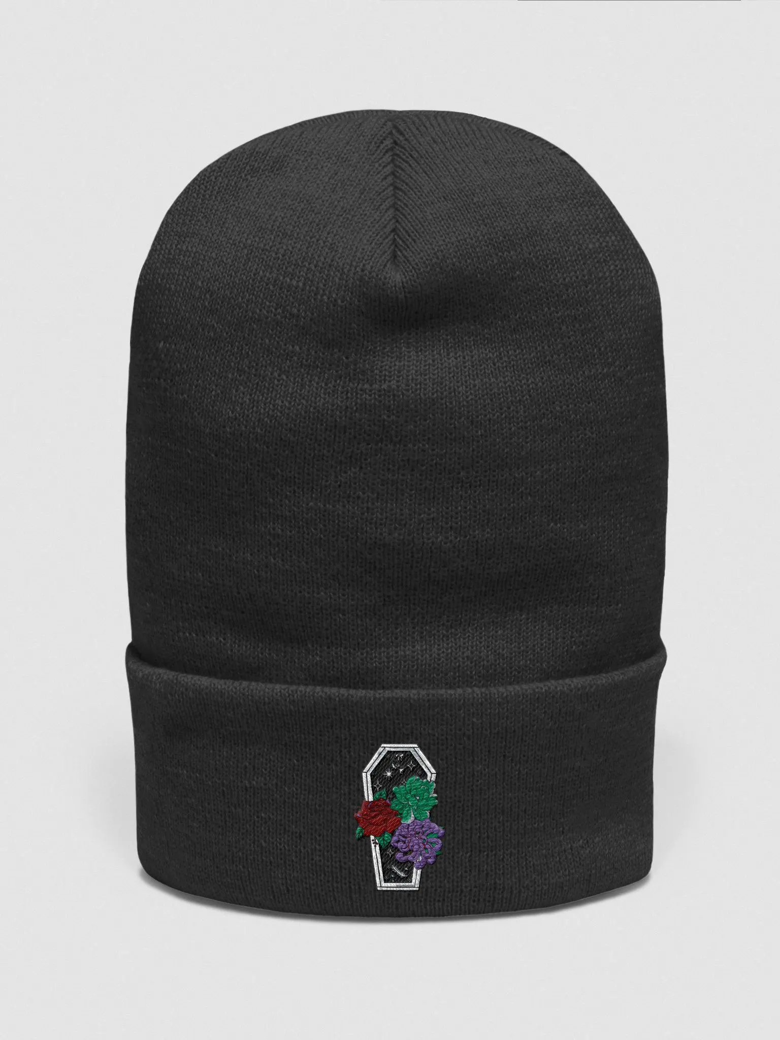 Floral Coffin Cuffed Beanie product image (1)