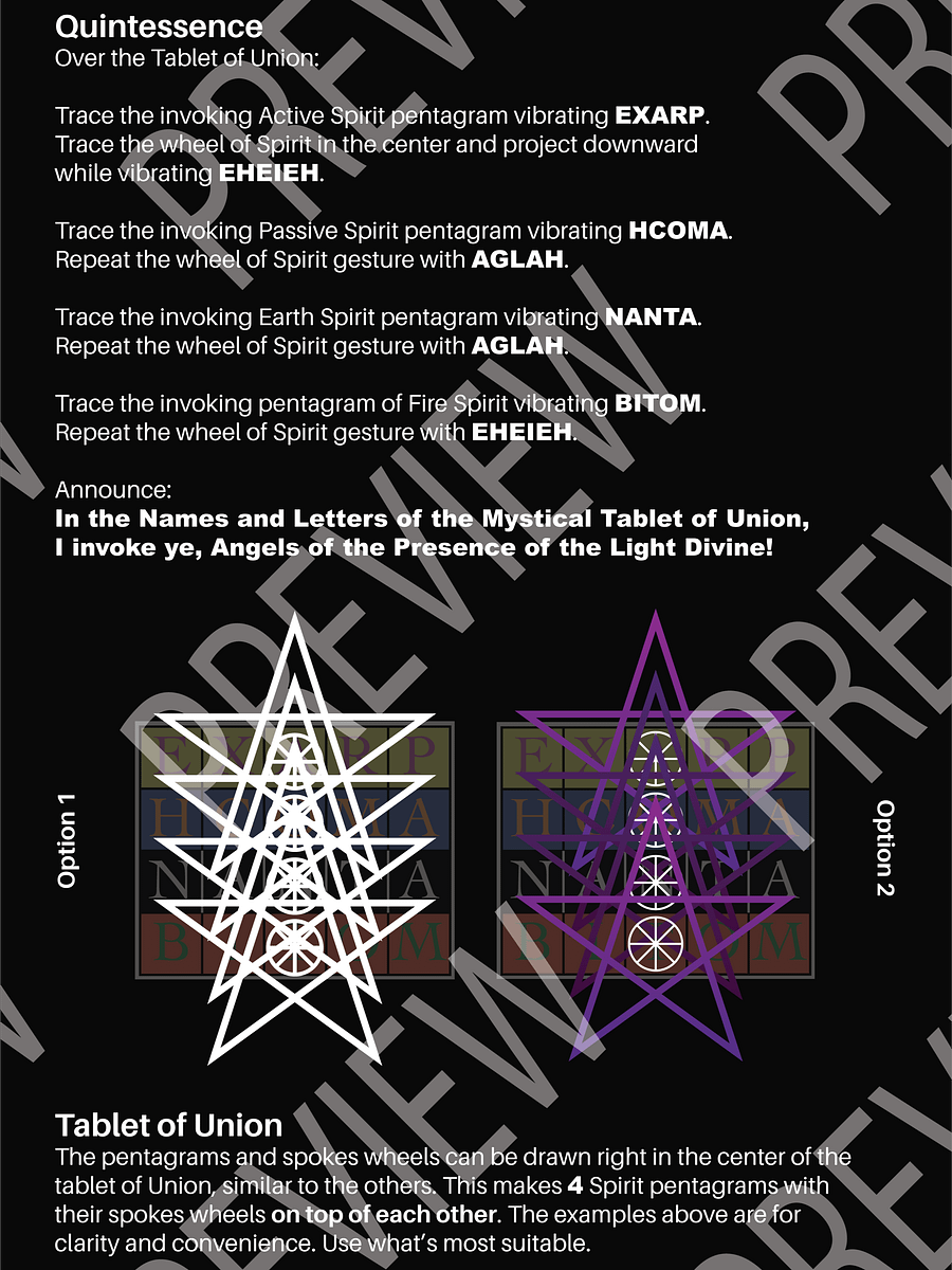 Opening by Watchtower: Fusion Ritual Cheat Sheet product image (3)