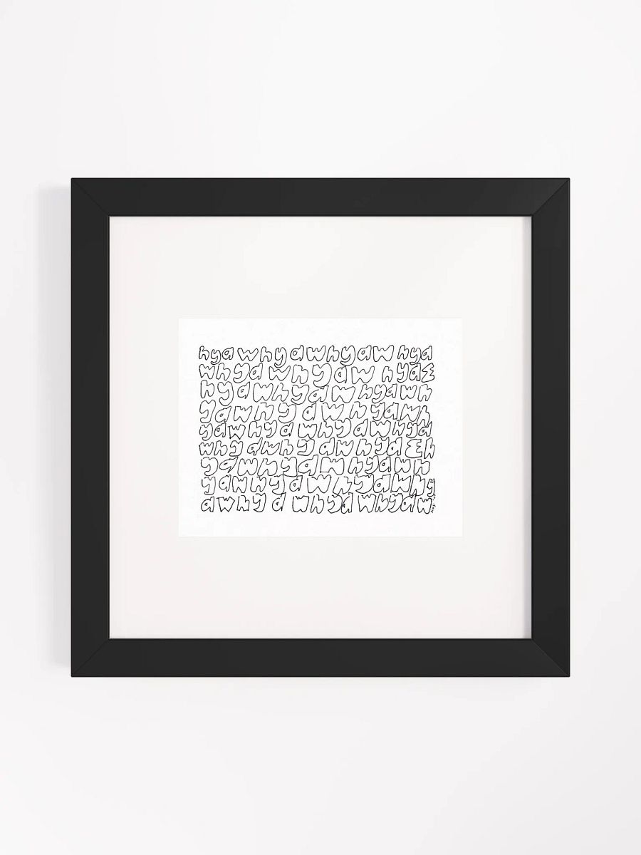 hyaw hyaw hyaw Panel Card Print Framed product image (4)