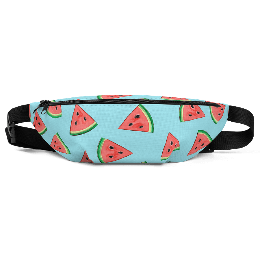 Watermelon Slices Light Blue Fanny Pack (Waist Bag) product image (1)