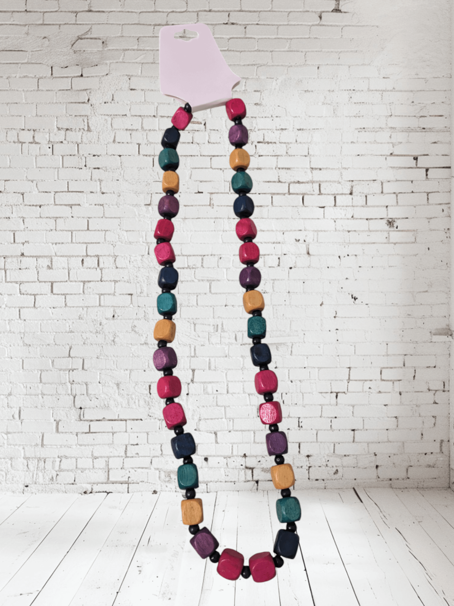 Bold Colors Flat Bead Necklace product image (1)