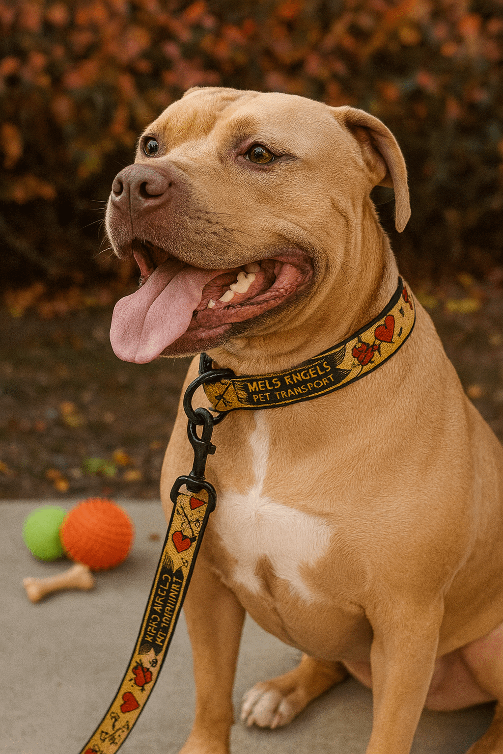 Mel’s Angels Custom Dog Leash – Vintage Tattoo Flash Print, 6ft Durable Polyester Lead with Padded Handle product image (2)