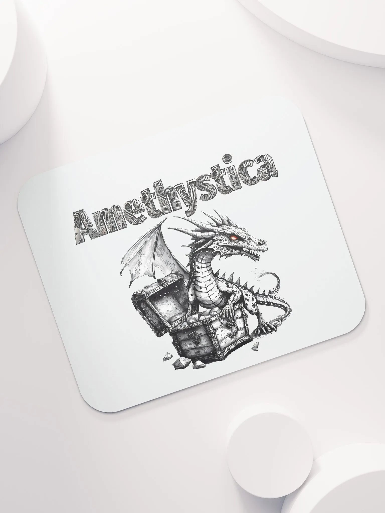 Classic Mouse Pad: Rock On Dragon with Treasure chest product image (7)
