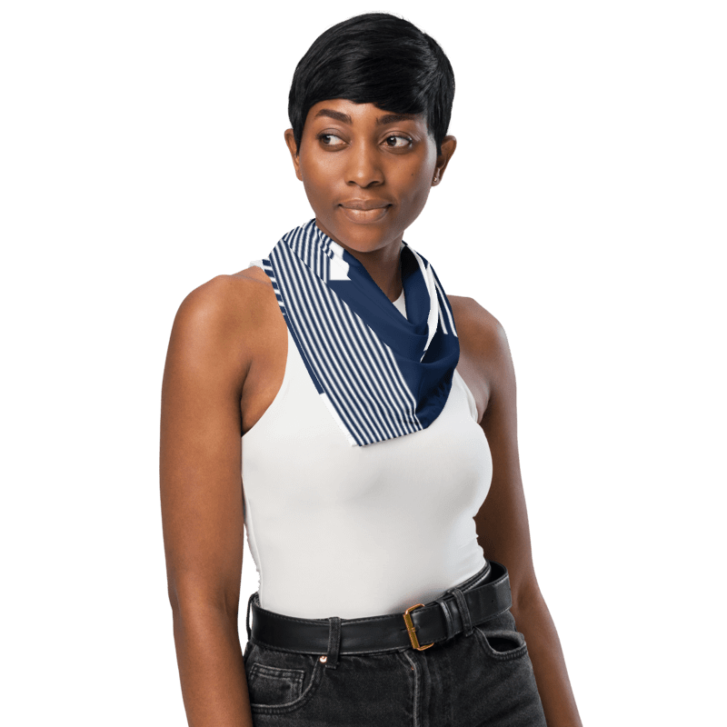 Geometric Navy Blue Bliss Bandana product image (4)