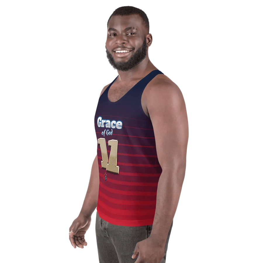 Purple and Burgundy Grace of God Men's Tank-top product image (2)