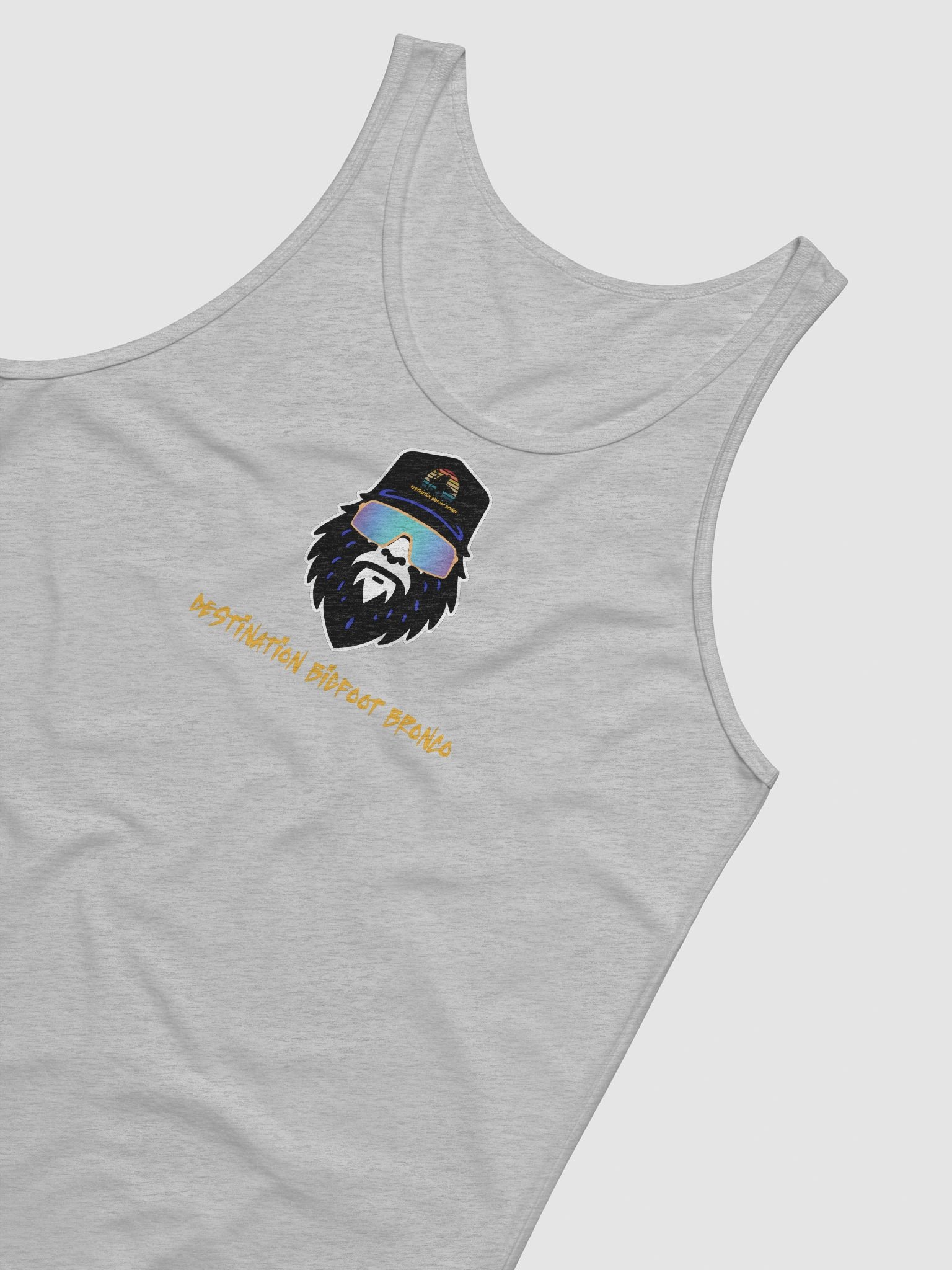 Destination Bigfoot Bronco Synthwave Bella+Canvas Jersey Tank (Athletic Heather) product image (4)