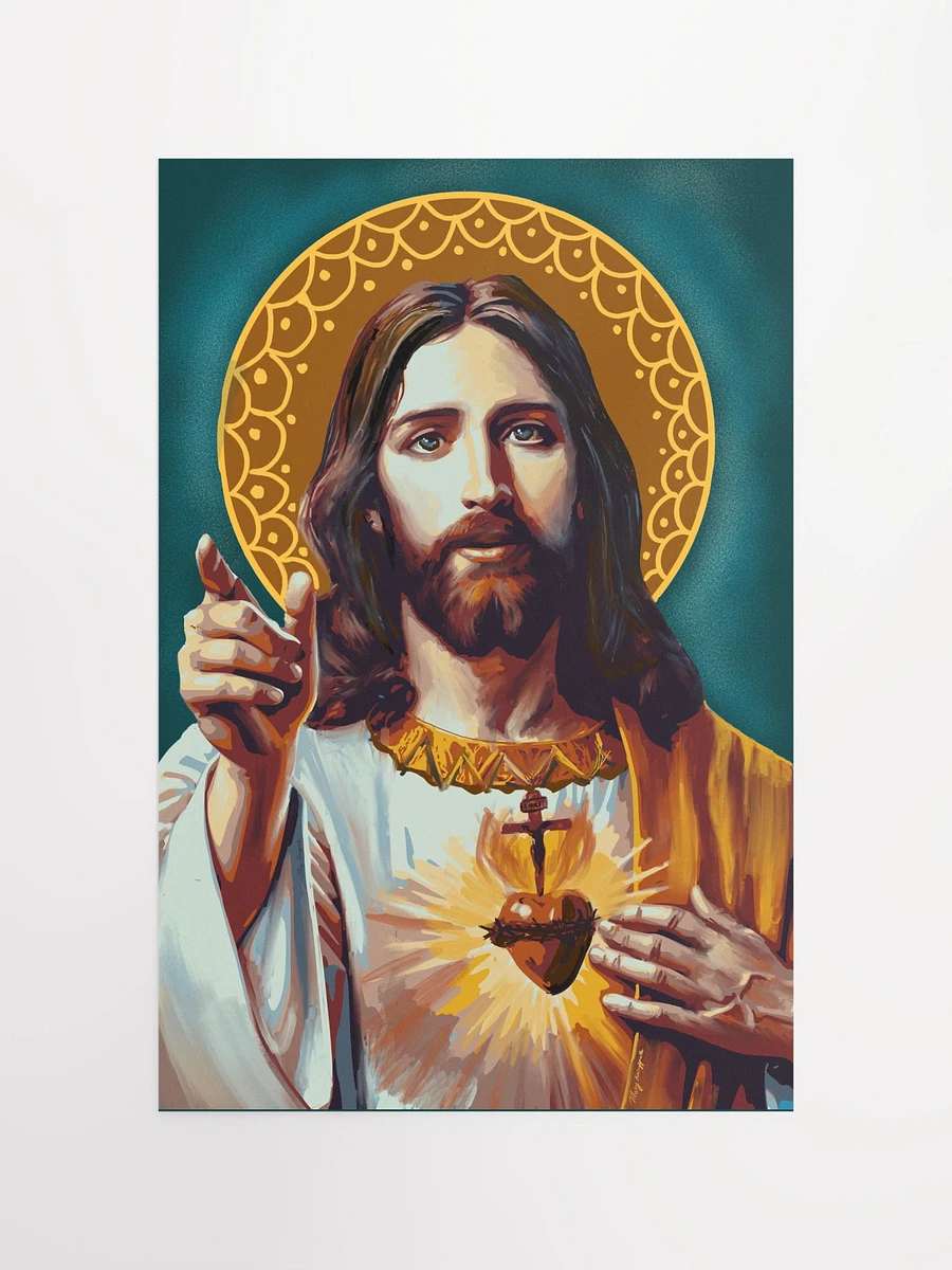 Sacred Heart of Jesus Painting Matte Print ( Not Framed) product image (4)