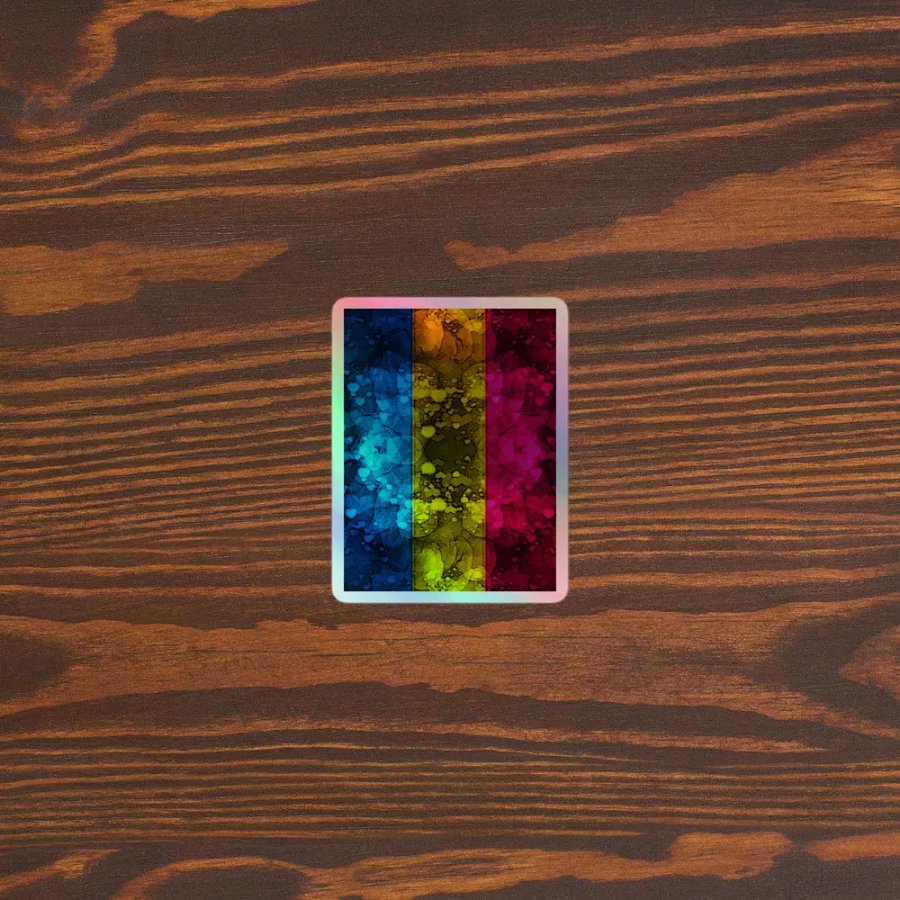 Pansexual Pride Flag Sticker (Textured Variation) product image (5)