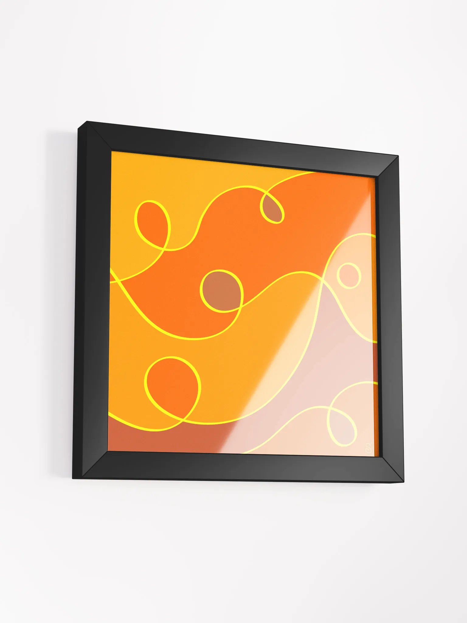 Swirling Shades Framed Matte Poster - Abstract Composition No. 7 product image (33)