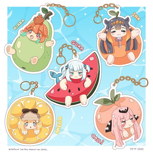✨🍒 FRUITY HOLOMYTH KEYCHAINS🍒✨

I've designed and I am now selling the first batch of HoloMyth fruit inspired keychains! 🥝

Y...