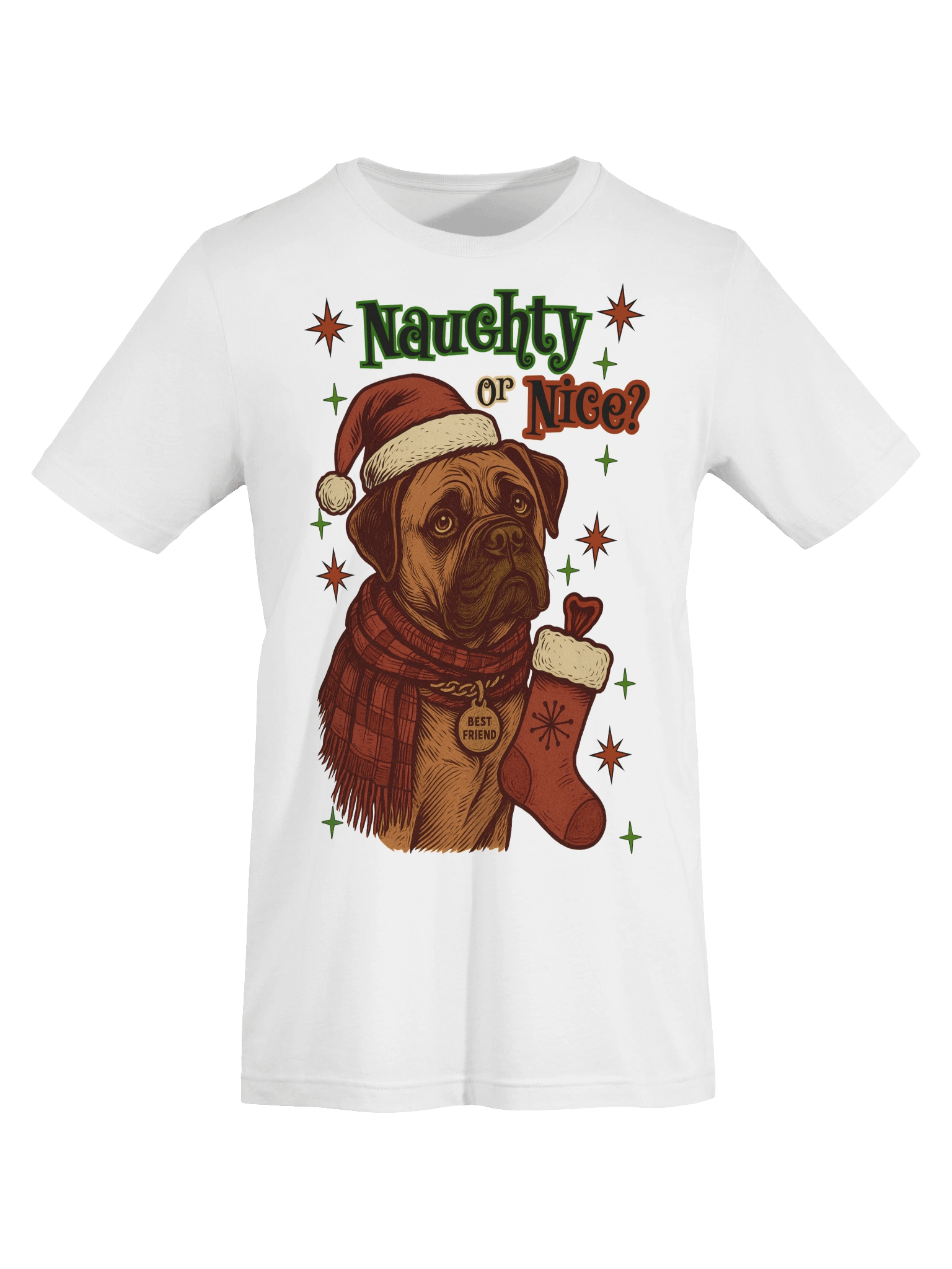 Bullmastiff Christmas Shirt – Naughty or Nice Dog Tee, Funny Holiday Gift for Dog Lovers product image (5)