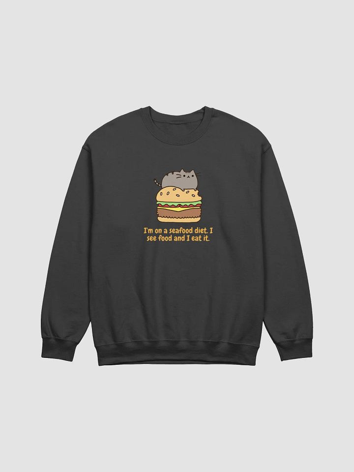 Seafood Diet Cat Crewneck Sweatshirt product image (1)
