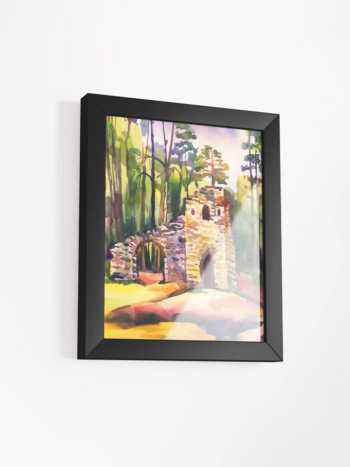 Enchanted Ruins Forest Watercolor Poster - Medieval Building product image (8)