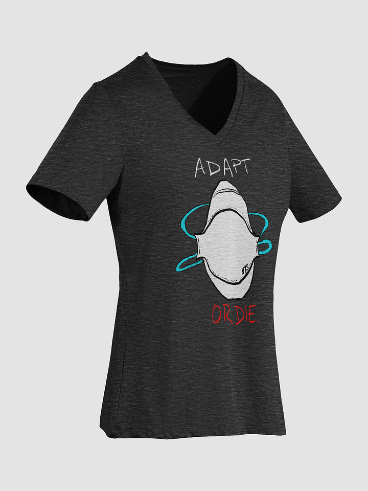 Adapt Or Die Relaxed V-Neck Tee product image (9)