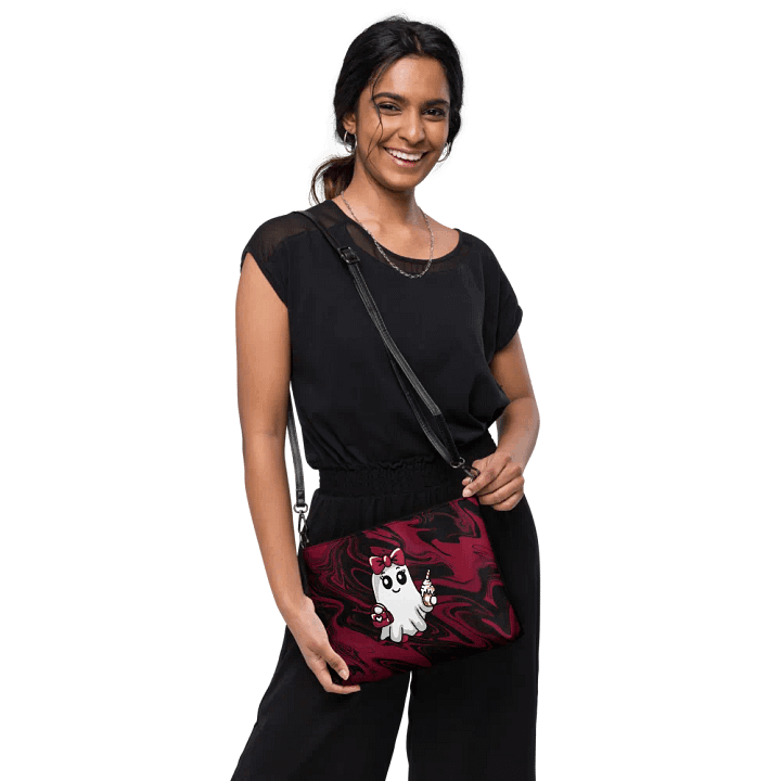 Stylish Ghost Flip-Sided Faux Leather Crossbody Bag product image (2)