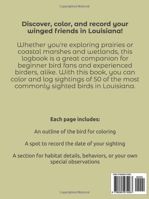 Birds I've Seen in Louisiana (A Birdwatching Coloring Book) product image (3)