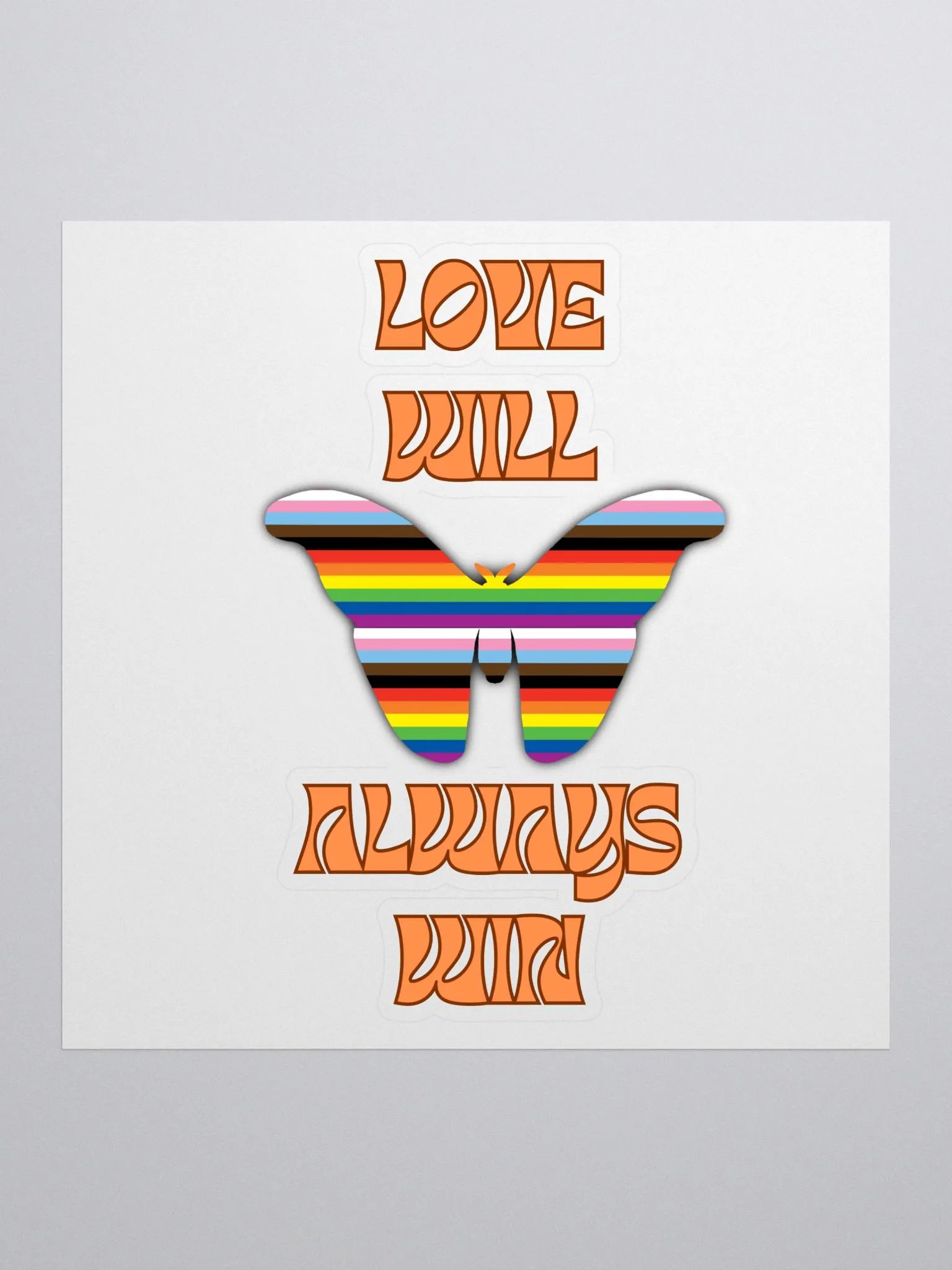 Love Will Always Win Butterfly Sticker product image (1)