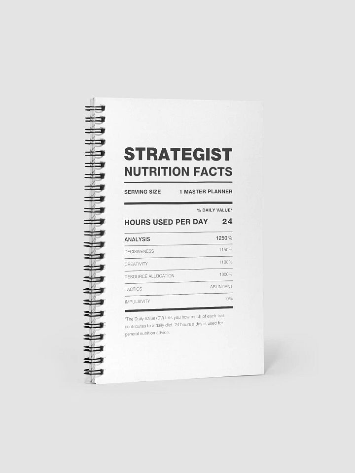 STRATEGIST Nutrition Facts Notebook product image (2)
