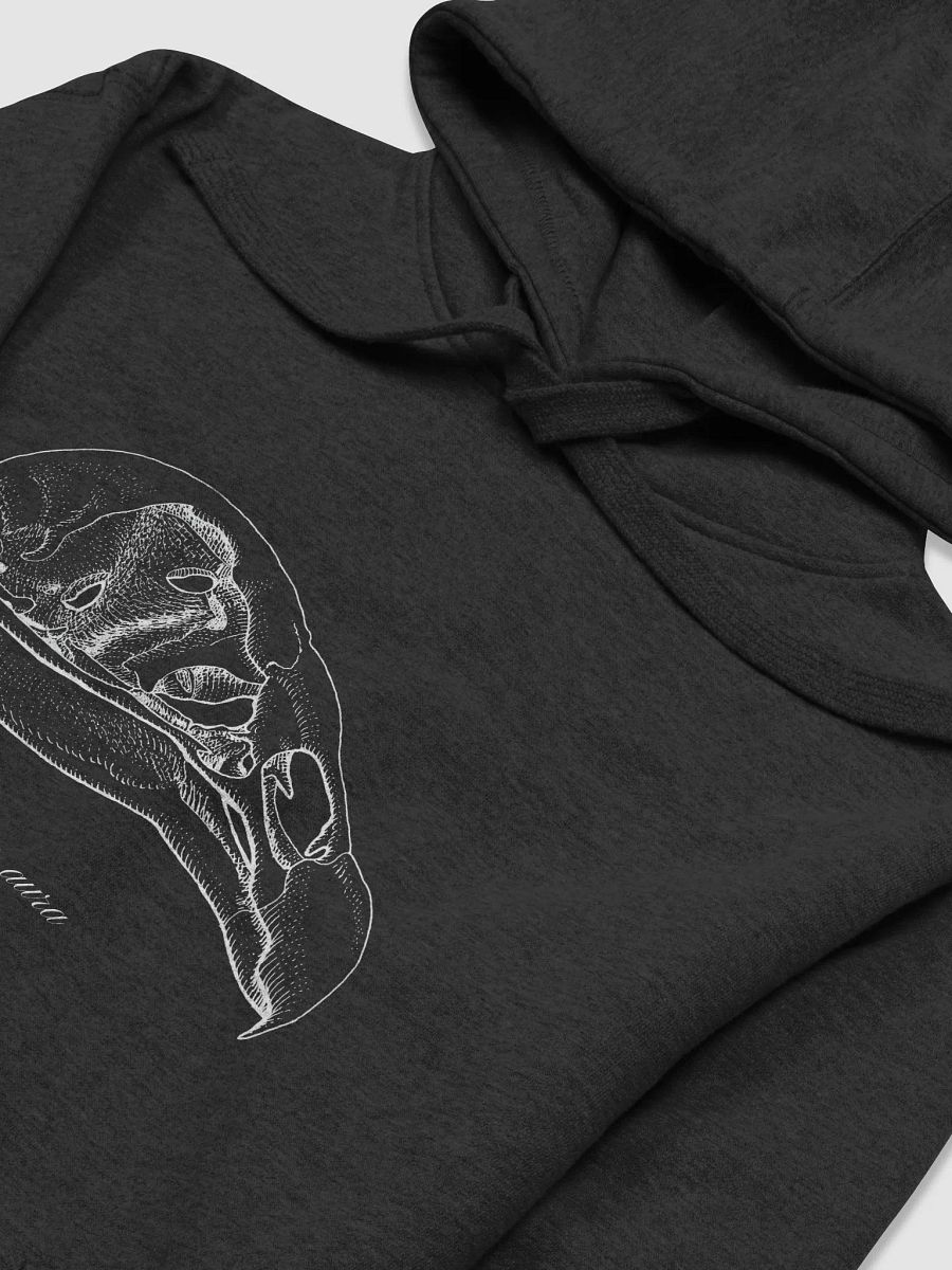 Turkey Vulture Skull Hoodie, white on black product image (3)