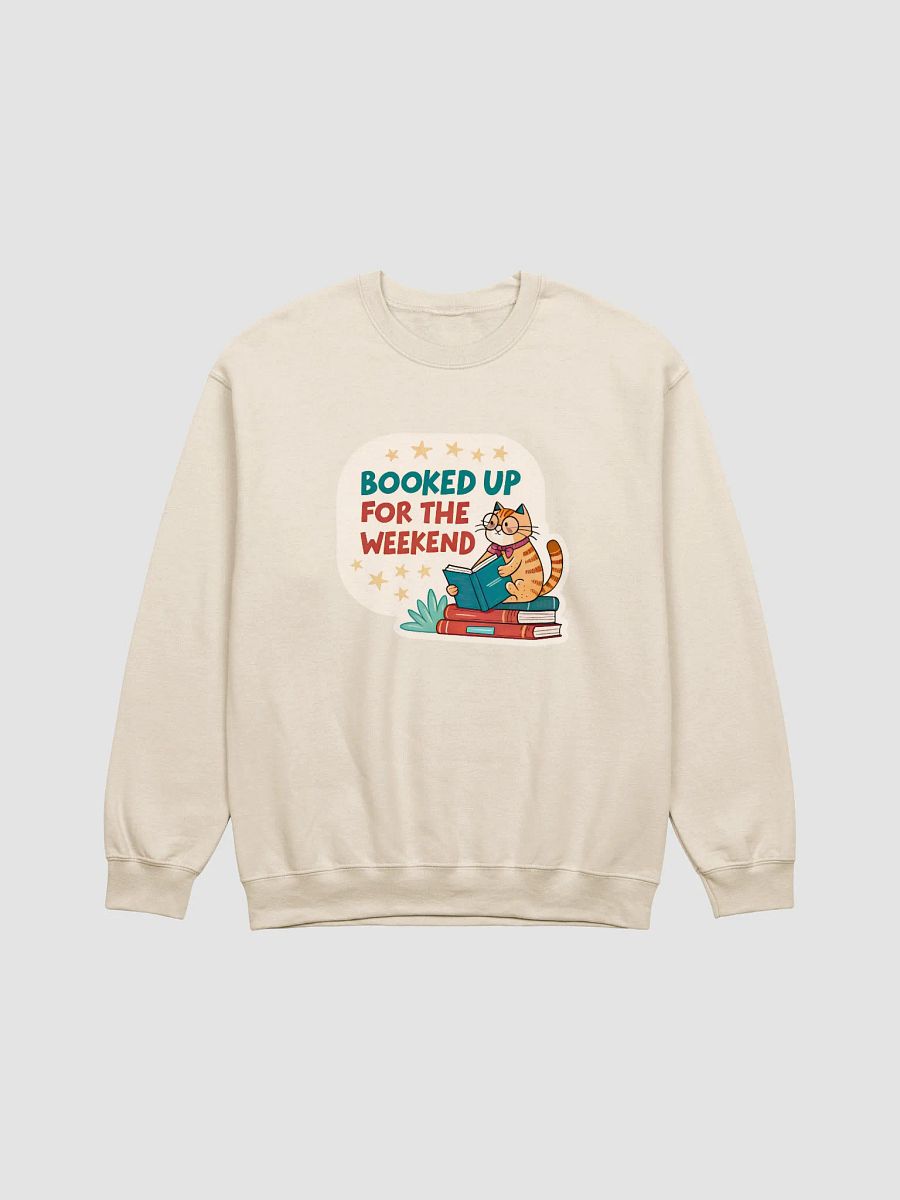 Booked Up Cat Crewneck Sweatshirt product image (1)