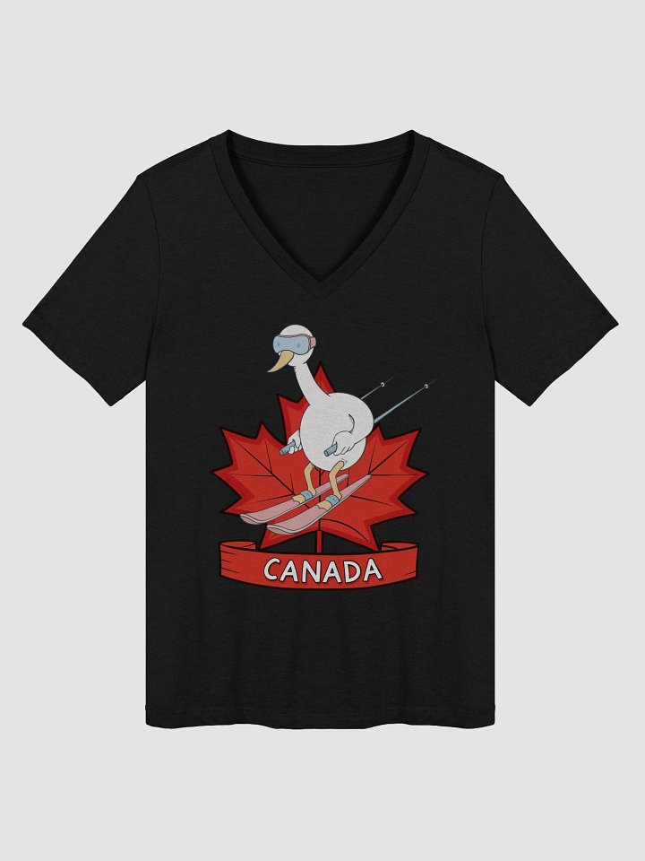 Canadian Ski Bird Women's V-Neck T-Shirt product image (1)
