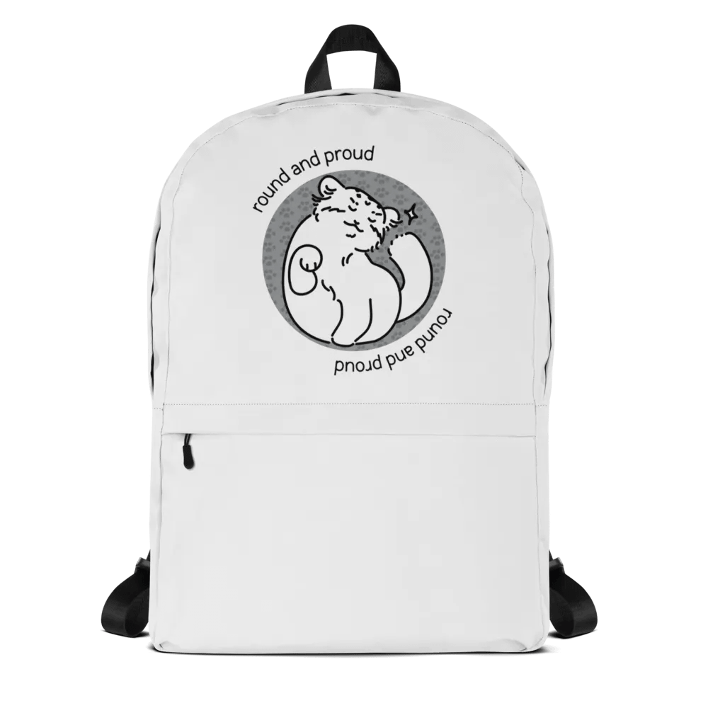 Round and Proud Manul Unlabeled Version - Backpack product image (1)