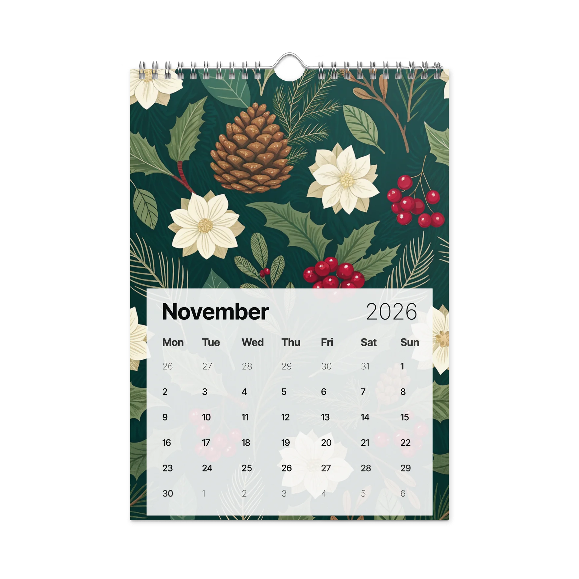 Seasons in Bloom – Floral Patterned Wall Calendar 2026 product image (11)