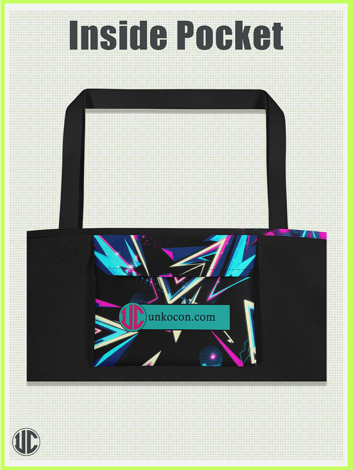 UnkoCon – Electric '80s Neon Tote Bag product image (2)