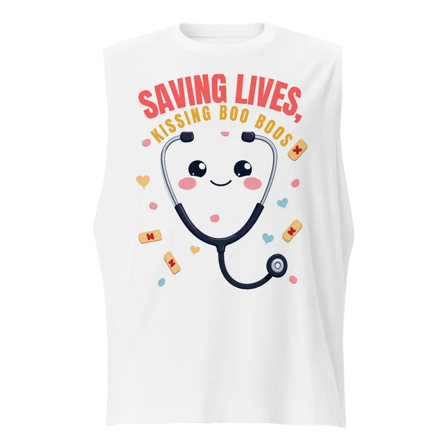 Smiling Stethoscope Muscle Tank product image (5)