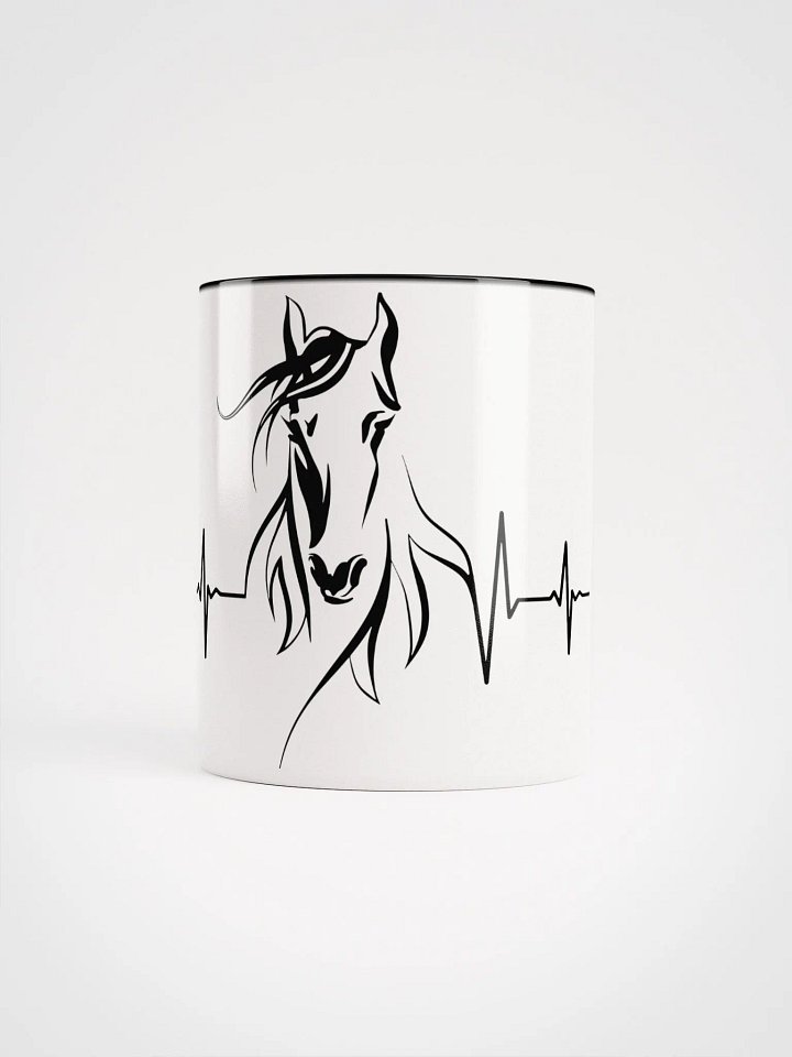 Horse Heartbeat Ceramic Mug with Color Inside product image (1)