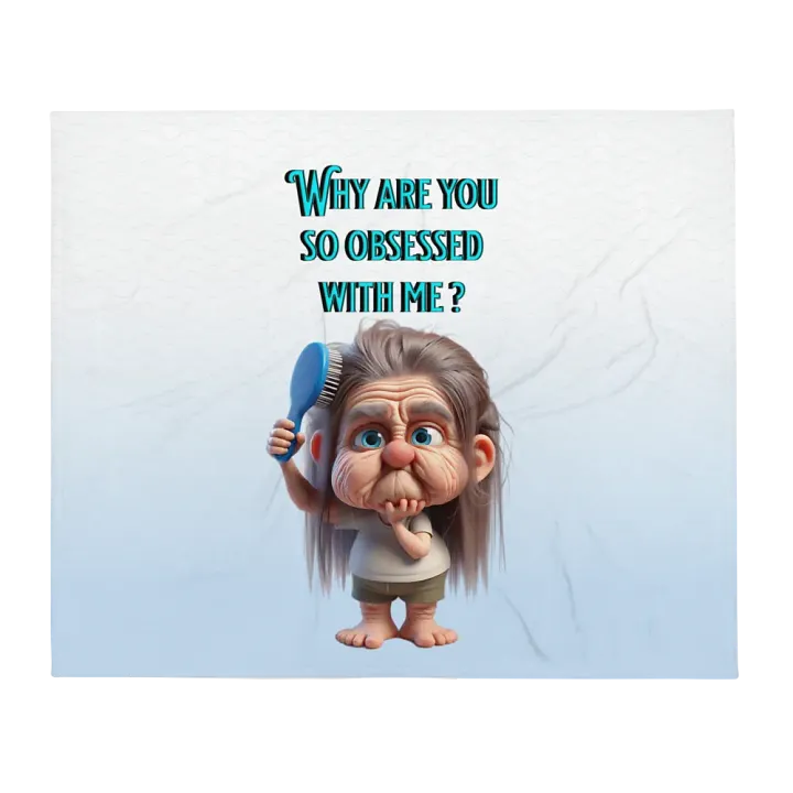 Dreamy "Why Are You So Obsessed'' Throw Blanket product image (1)