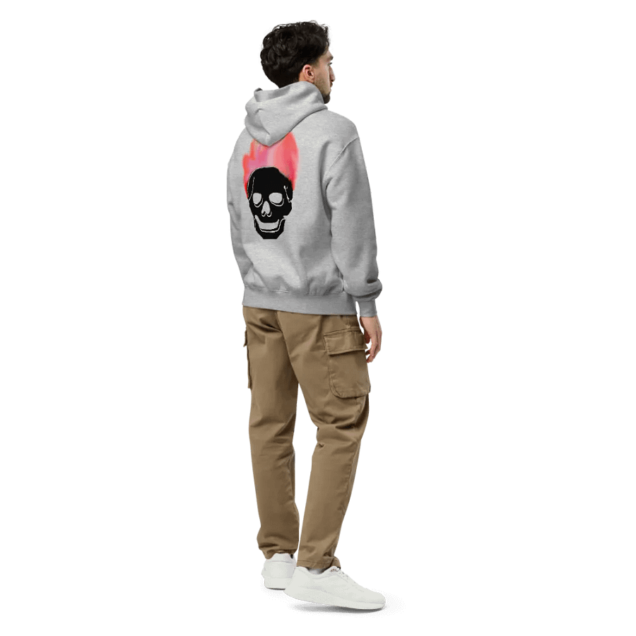 Flaming Skull - Embroidered - Unisex Premium Oversized Hoodie product image (7)