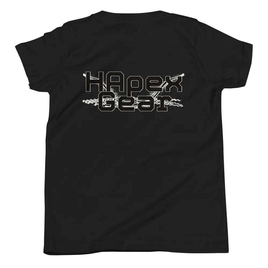 Youth Short Sleeve T-Shirt - Embroidered - Black HApex Gear Black Logo product image (9)
