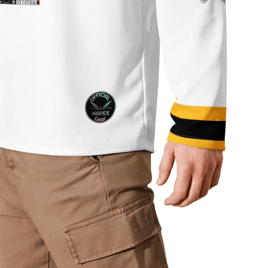Recycled Hockey Fan Jersey - White - White HApex Gear White Logo product image (5)