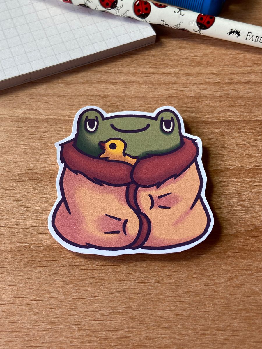 sticker : cozy froggo product image (2)