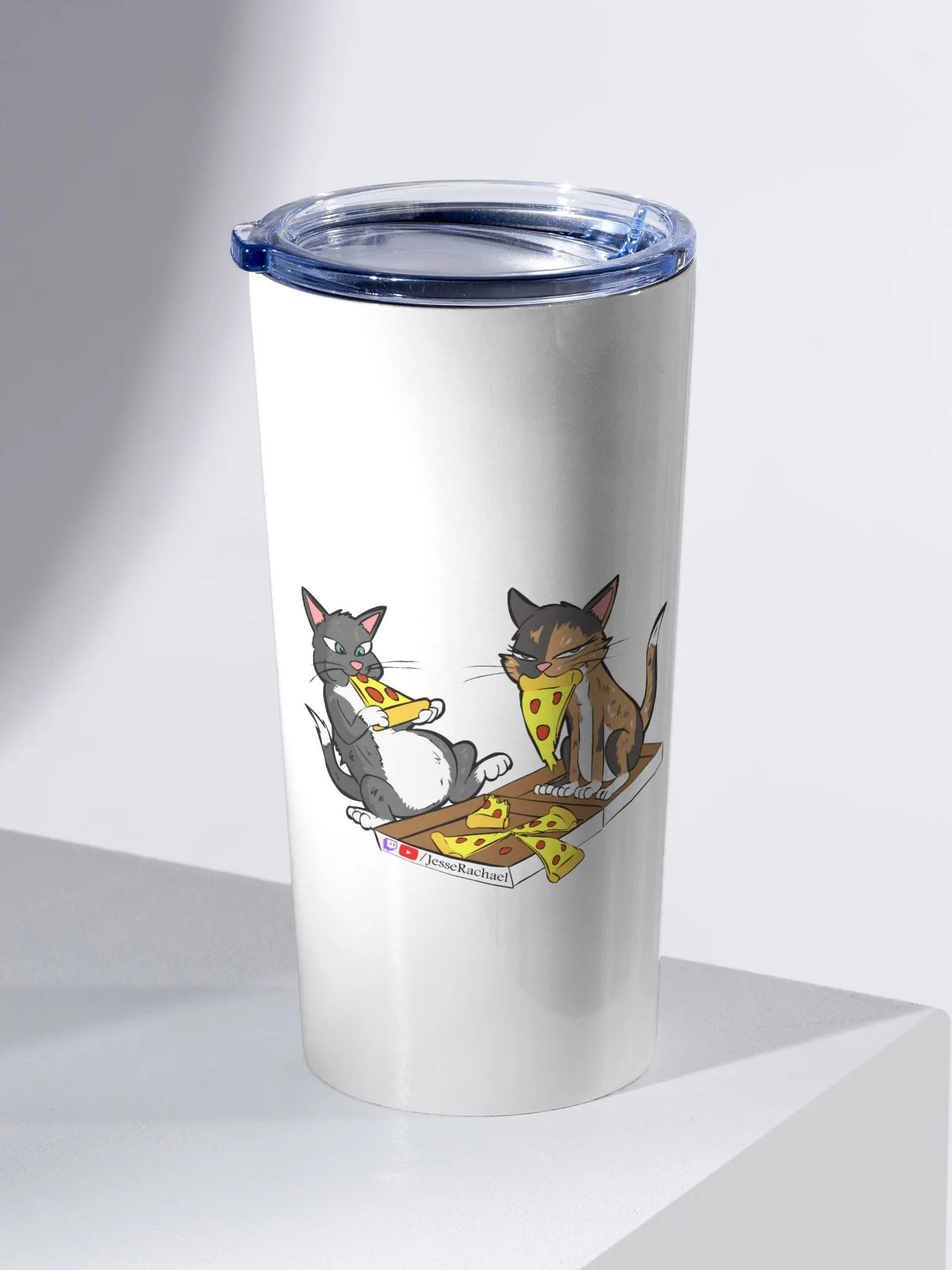 Stainless Steel Pizza Cat Travel Cup! product image (2)