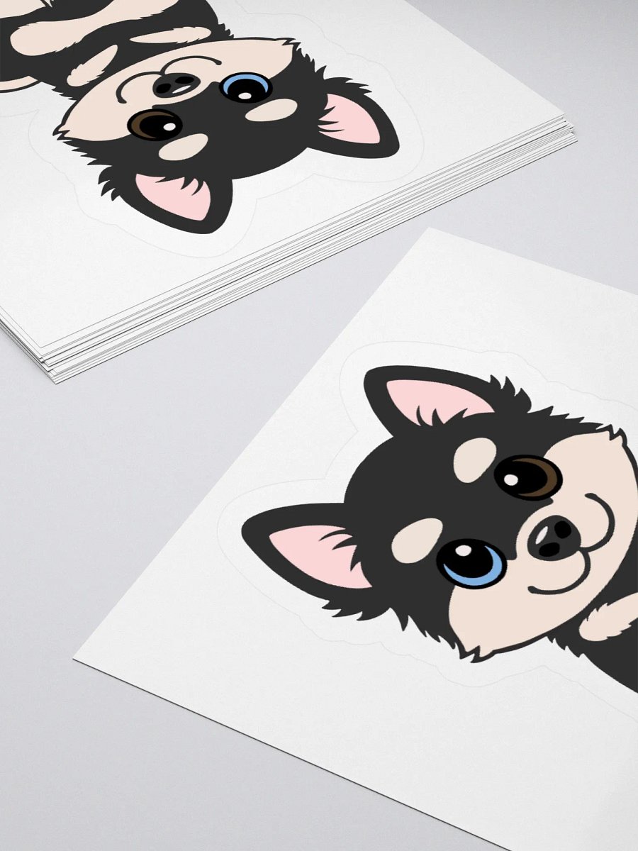 BLACK AND TAN HUSKY PUPPY Sticker product image (12)