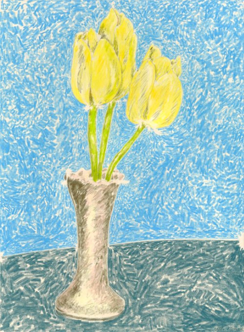 Yellow Tulips in grandmother's Vase 09.29.12 print product image (1)